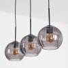 Koyoto Lampadario a sospensione, Lampada a sospensione Grigio fumo, 3-Luci