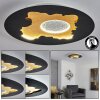 Holan Plafoniera LED Oro, Nero, Bianco, 1-Luce