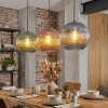 Koyoto Lampadario a sospensione, Lampada a sfera, Lampada a sospensione 30 cm Blu, Verde, Ramato, 3-Luci
