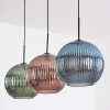Koyoto Lampadario a sospensione, Lampada a sfera, Lampada a sospensione 30 cm Blu, Verde, Ramato, 3-Luci