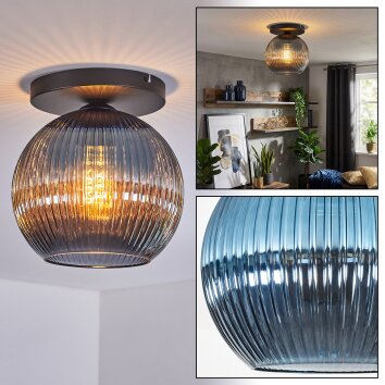 Koyoto Plafoniera, Lampada a sfera 25 cm Blu, 1-Luce
