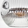 Ripoll Plafoniera, Lampada a sfera Cromo, Chiaro, Grigio fumo, 1-Luce
