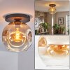 Ripoll Plafoniera, Lampada a sfera Ambrato, Chiaro, 1-Luce