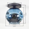 Ripoll Plafoniera, Lampada a sfera Blu, 1-Luce