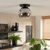 Ripoll Plafoniera, Lampada a sfera Cromo, Chiaro, Grigio fumo, 1-Luce