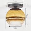 Koyoto Plafoniera, Lampada a sfera 26 cm Oro, Chiaro, 1-Luce