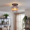 Koyoto Plafoniera, Lampada a sfera 26 cm Chiaro, Grigio fumo, 1-Luce