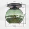 Koyoto Plafoniera, Lampada a sfera 25 cm Verde, 1-Luce