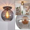 Koyoto Plafoniera, Lampada a sfera 30 cm Grigio fumo, 1-Luce