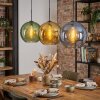 Koyoto Lampadario a sospensione, Lampada a sfera, Lampada a sospensione 30 cm Blu, Oro, Verde, 3-Luci