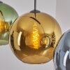 Koyoto Lampadario a sospensione, Lampada a sfera, Lampada a sospensione 30 cm Blu, Oro, Verde, 3-Luci