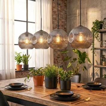 Ripoll Lampadario a sospensione, Lampada a sfera, Lampada a sospensione Grigio fumo, 4-Luci