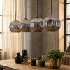 Ripoll Lampadario a sospensione, Lampada a sfera, Lampada a sospensione Cromo, Grigio fumo, 4-Luci