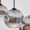 Ripoll Lampadario a sospensione, Lampada a sfera, Lampada a sospensione Cromo, Chiaro, Grigio fumo, 4-Luci