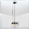 Mertola Lampadario a sospensione, Lampada a sospensione Chiaro, Grigio fumo, 1-Luce