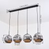 Ripoll Lampadario a sospensione, Lampada a sfera, Lampada a sospensione Cromo, Grigio fumo, 4-Luci