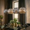 Ripoll Lampadario a sospensione, Lampada a sfera, Lampada a sospensione Ambrato, Grigio fumo, 4-Luci
