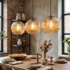 Ripoll Lampadario a sospensione, Lampada a sfera, Lampada a sospensione Ambrato, 3-Luci