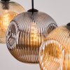 Ripoll Lampadario a sospensione, Lampada a sfera, Lampada a sospensione Ambrato, Grigio fumo, 3-Luci