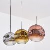 Ripoll Lampadario a sospensione, Lampada a sfera, Lampada a sospensione Cromo, Oro, Chiaro, Ramato, Grigio fumo, 3-Luci