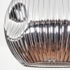 Ripoll Plafoniera, Lampada a sfera Cromo, Chiaro, Grigio fumo, 1-Luce