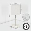 Ganik Lampada da tavolo Cromo, Crema, Sabbia, 1-Luce