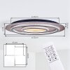 Lidor Plafoniera LED Oro, Ramato, Nero, 1-Luce, Telecomando