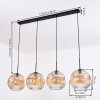 Ripoll Lampadario a sospensione, Lampada a sfera, Lampada a sospensione Ambrato, Chiaro, 4-Luci