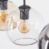 Koyoto Lampadario a sospensione, Lampada a sfera, Lampada a sospensione Ambrato, Cromo, Chiaro, Grigio fumo, 3-Luci