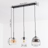 Koyoto Lampadario a sospensione, Lampada a sfera, Lampada a sospensione Ambrato, Chiaro, Grigio fumo, 3-Luci