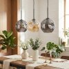 Koyoto Lampadario a sospensione, Lampada a sfera, Lampada a sospensione Ambrato, Grigio fumo, 3-Luci
