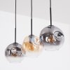Ripoll Lampadario a sospensione, Lampada a sfera, Lampada a sospensione Ambrato, Chiaro, Grigio fumo, 3-Luci