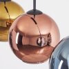 Koyoto Lampadario a sospensione, Lampada a sfera, Lampada a sospensione Blu, Oro, Ramato, 3-Luci