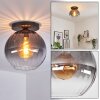 Koyoto Plafoniera, Lampada a sfera 30 cm Chiaro, Grigio fumo, 1-Luce