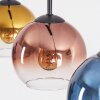 Koyoto Lampadario a sospensione, Lampada a sfera, Lampada a sospensione Blu, Oro, Chiaro, Ramato, 3-Luci