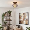 Koyoto Plafoniera, Lampada a sfera 30 cm Chiaro, Grigio fumo, 1-Luce