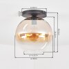 Koyoto Plafoniera, Lampada a sfera 30 cm Ambrato, Chiaro, 1-Luce