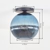 Koyoto Plafoniera, Lampada a sfera 30 cm Blu, 1-Luce