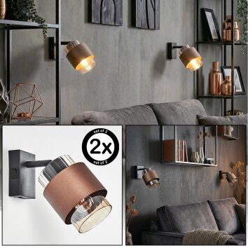 Traak Applique, Faretto da parete Nero, 1-Luce