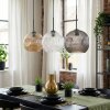 Ripoll Lampadario a sospensione, Lampada a sfera, Lampada a sospensione Ambrato, Chiaro, Grigio fumo, 3-Luci