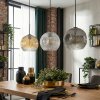 Ripoll Lampadario a sospensione, Lampada a sfera, Lampada a sospensione Ambrato, Chiaro, Grigio fumo, 3-Luci