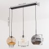 Ripoll Lampadario a sospensione, Lampada a sfera, Lampada a sospensione Ambrato, Chiaro, Grigio fumo, 3-Luci