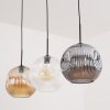 Ripoll Lampadario a sospensione, Lampada a sfera, Lampada a sospensione Ambrato, Chiaro, Grigio fumo, 3-Luci