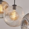 Ripoll Lampadario a sospensione, Lampada a sfera, Lampada a sospensione Ambrato, Chiaro, Grigio fumo, 3-Luci
