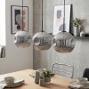 Ripoll Lampadario a sospensione, Lampada a sfera, Lampada a sospensione Cromo, Grigio fumo, 3-Luci