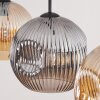 Ripoll Lampadario a sospensione, Lampada a sfera, Lampada a sospensione Ambrato, Grigio fumo, 3-Luci