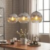 Ripoll Lampadario a sospensione, Lampada a sfera, Lampada a sospensione Cromo, Chiaro, Grigio fumo, 3-Luci