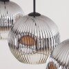 Ripoll Lampadario a sospensione, Lampada a sfera, Lampada a sospensione Cromo, Chiaro, Grigio fumo, 3-Luci