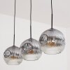 Ripoll Lampadario a sospensione, Lampada a sfera, Lampada a sospensione Chiaro, Grigio fumo, 3-Luci