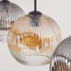 Ripoll Lampadario a sospensione, Lampada a sfera, Lampada a sospensione Ambrato, Chiaro, Grigio fumo, 3-Luci